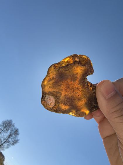 S67 大块橙色透光结核